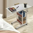 thumbnail image 5 of C Shaped Height Adjustable Chair Side Table TV Tray Laptop Desk Sofa Bed W/Wheel, 5 of 24
