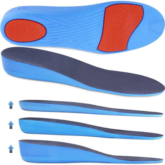 Ailaka Height Increase Insoles for Men Women - 1 Pair PU Shoes Lifts Elastic Shock Absorbing Sports Shoe Insoles Height Increase, Heel Lifts for Men Women Shoes Inserts
