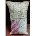thumbnail image 3 of Handmade Vintage Patchwork Silk Kantha Quilt Sofa Throw Cushion Vintage Home Decorative Lumbar Boho Throw Pillow Cover, 3 of 5