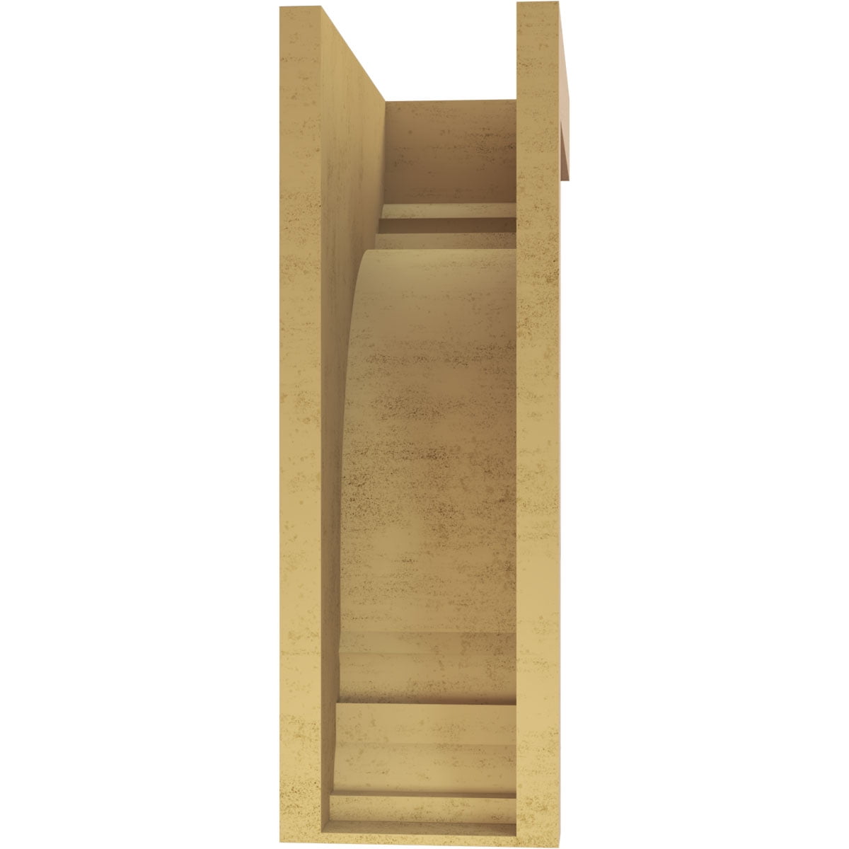 10"W x 20"D x 30"H Classic Warren Rough Cedar Woodgrain TimberThane Corbel, Primed Tan
