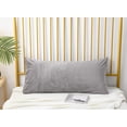 thumbnail image 4 of uwkcy Velvet Body Pillow Cover/Case Pillowcase with Hidden Zipper, Soft and Cozy, Zippered Flannel Body Pillow Case (20 x 54 Inch,Grey, 1-Piece), 4 of 4