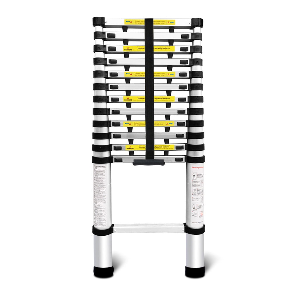 Aluminum Telescopic Ladder,13.45 FT Telescoping Ladders Extendible Work