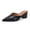 black, variant on Women's pointed V-shaped cutting mule thick block high heels fashionable office slippers