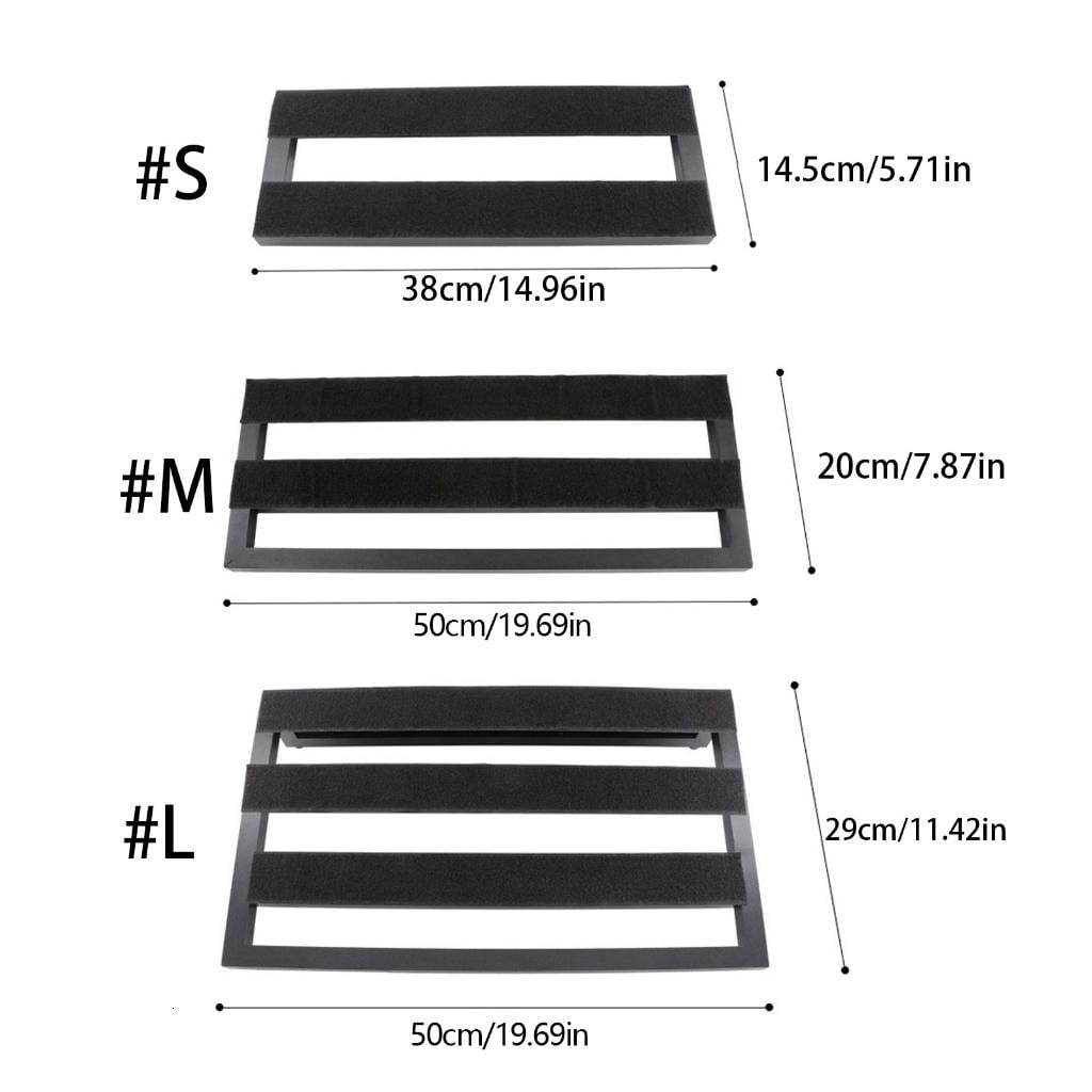 Yihuala Nonslip Effect Track Board Metal Guitar Effect Pedal Board Stable Practical Effects Bracket for Musical Instrument