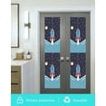 thumbnail image 5 of Window Privacy Film Cartoon Rocket Stained Glass Window Film Decorative Sun Block Window Cover Chic Cute Funny Stars Moon Sky Clouds Window Clings Static Adhesive Sticker for Bathroom 29.5"x118", 5 of 7