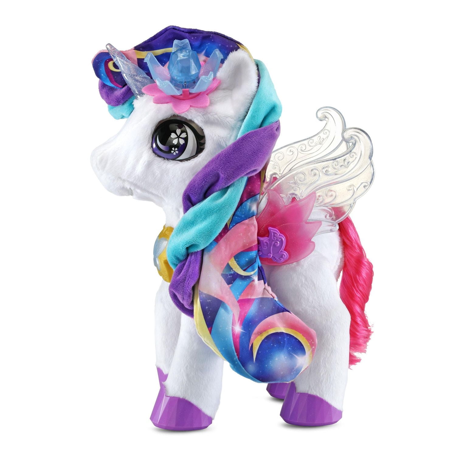 VTech Styla the Bloom Bright Unicorn Interactive Toy – French Version- Singing Pet with Magic Wand and Accessories