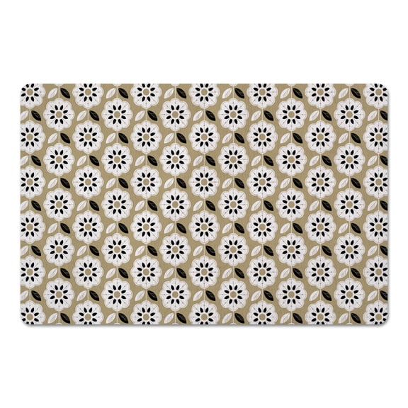 Creative Products Mod Gold Flower 18 x 27 Floor Mat