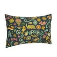 thumbnail image 2 of Bingfone Colorful Hippie Standard Size Pillowcase, Long Staple Pure Cotton Envelope Closure Pillow Cover,14"X20", 2 of 9