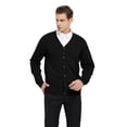 thumbnail image 4 of TOPTIE Men's Business Sweater Knitting Cardigan Fashion Warm Coat Jacket-Style2 Black-2XL, 4 of 8