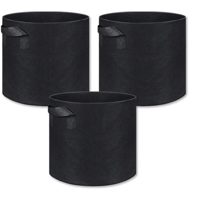 Paquete de 3 bolsas de cultivo, macetas inteligentes de tela para plantas con asas Adepaton LRWJ056-4