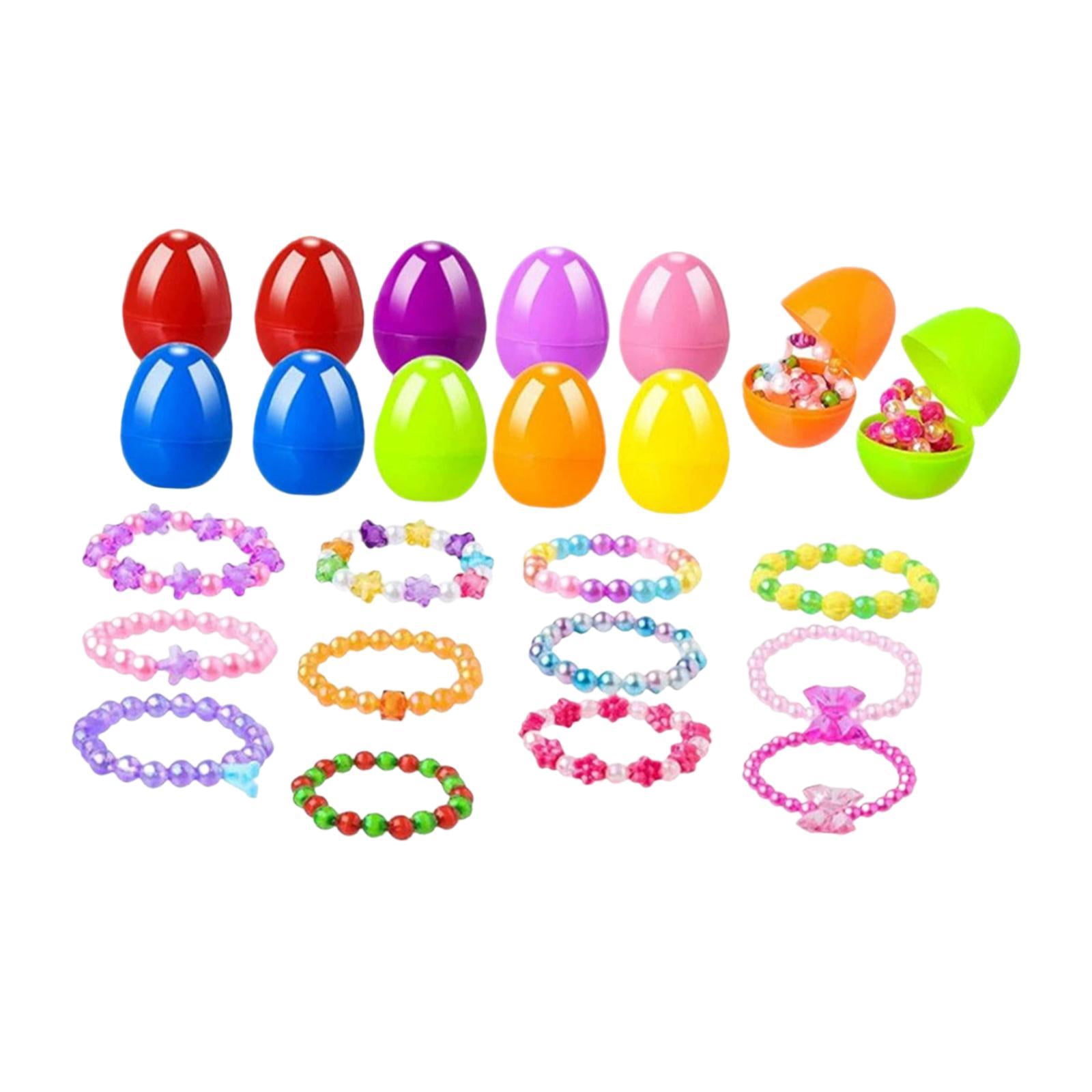 FVDPWYE Easter Basket Stuffers Decor Prefilled Easter Eggs for Party Favors Children 12 Bracelets