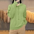 thumbnail image 5 of Fewfanhot Sweatshirt for Women Fashion Sweaters Loose Long Sleeve Pullover Knit Solid Color Drawstring Hooded, 5 of 6