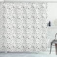thumbnail image 1 of Ambesonne Cartoon Shower Curtain, Stars and Crescent Moon, 69"Wx70"L, Black White, 1 of 3