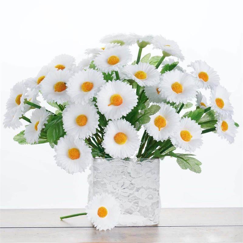 Efavormart 108 small daisy artificial flowers for diy wedding bouquets