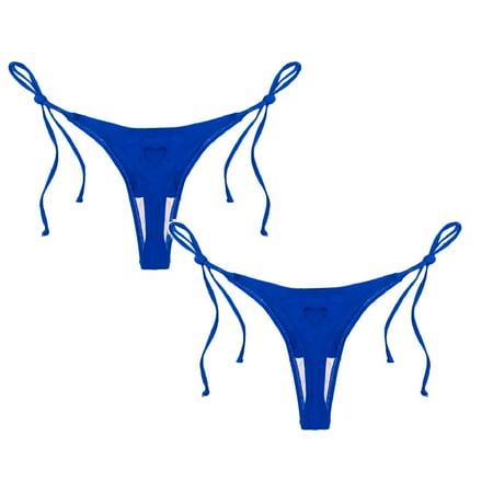 Kcodviy 2Pcs Side Bottom Thong Swimwear Bathing Suits With Shorts For Women Brazilian Bathing Bikini Women Plus Size Womens Board Shorts Tie Swimsuit Swimwears Tankinis Romper With Skirt Overlay