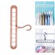 thumbnail image 1 of Perchas ahorradoras de espacio, perchas mágicas de plástico multiusos con 9 agujeros, organizador de perchas para ropa pesada, camisas, pantalones, vestidos y abrigos, color rosa., 1 of 5