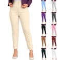 thumbnail image 2 of Women's High Waisted Skinny Dress Pants, Stretchy Versatile Solid Business Casual Trousers with Pockets, 2 of 5