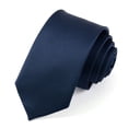 thumbnail image 1 of Corbata clásica de Seda de poliéster Nikou corbata formal de negocios azul marino, 1 of 12