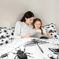 thumbnail image 5 of Manfei Dragonfly Moth 2pcs Bedding Comforter Set,Black Insect Twin Comforter Sets,Cartoon Animal Breathable Bedding Set,Ultra Soft Wildlife Home Decor,Reversible, 5 of 8