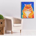 thumbnail image 6 of Epic Graffiti 'Orange Buff Tabby Cat' by Rebecca Wang Art, Acrylic Glass Wall Art, 26"x34", 6 of 8