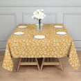 thumbnail image 3 of Orange Daisy Flower Floral Pattern Square Tablecloth,Waterproof Square Table Cover,Wipeable Spillproof Washable Table Cover for Home Kitchen Party Decor 42"X42"(107x107cm), 3 of 6