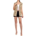 thumbnail image 5 of MixMatchy Women's Drawstring Lightweight Loose Fit Sleeveless Vest Utility Jacket, 5 of 6