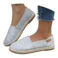 thumbnail image 3 of Flat Shoes for Women Hollow Platform Casual Shoes Solid Color Breathable Espadrilles, 3 of 9