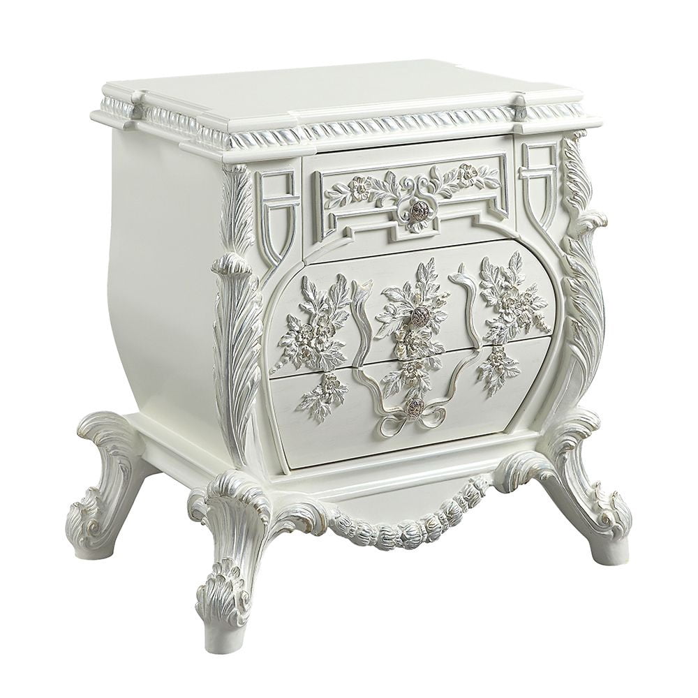 Acme Vanaheim Nightstand, Antique White Finish