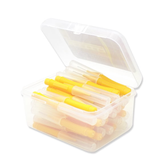 Vogacara 40 Uds. Cepillo interdental flexible Push-Pull cepillos de de plástico herramienta de higiene bucal de mano viaje doméstico amarillo Type2 NO2 Vogacara  JJ24500-01B
