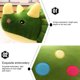 thumbnail image 3 of Ounissouiy Muñeco de peluche, regalo de cumpleaños, forro polar de larga duración, aspecto bonito, multicolor, gran elasticidad Animales de peluche y juguetes de peluche Verde, 3 of 6