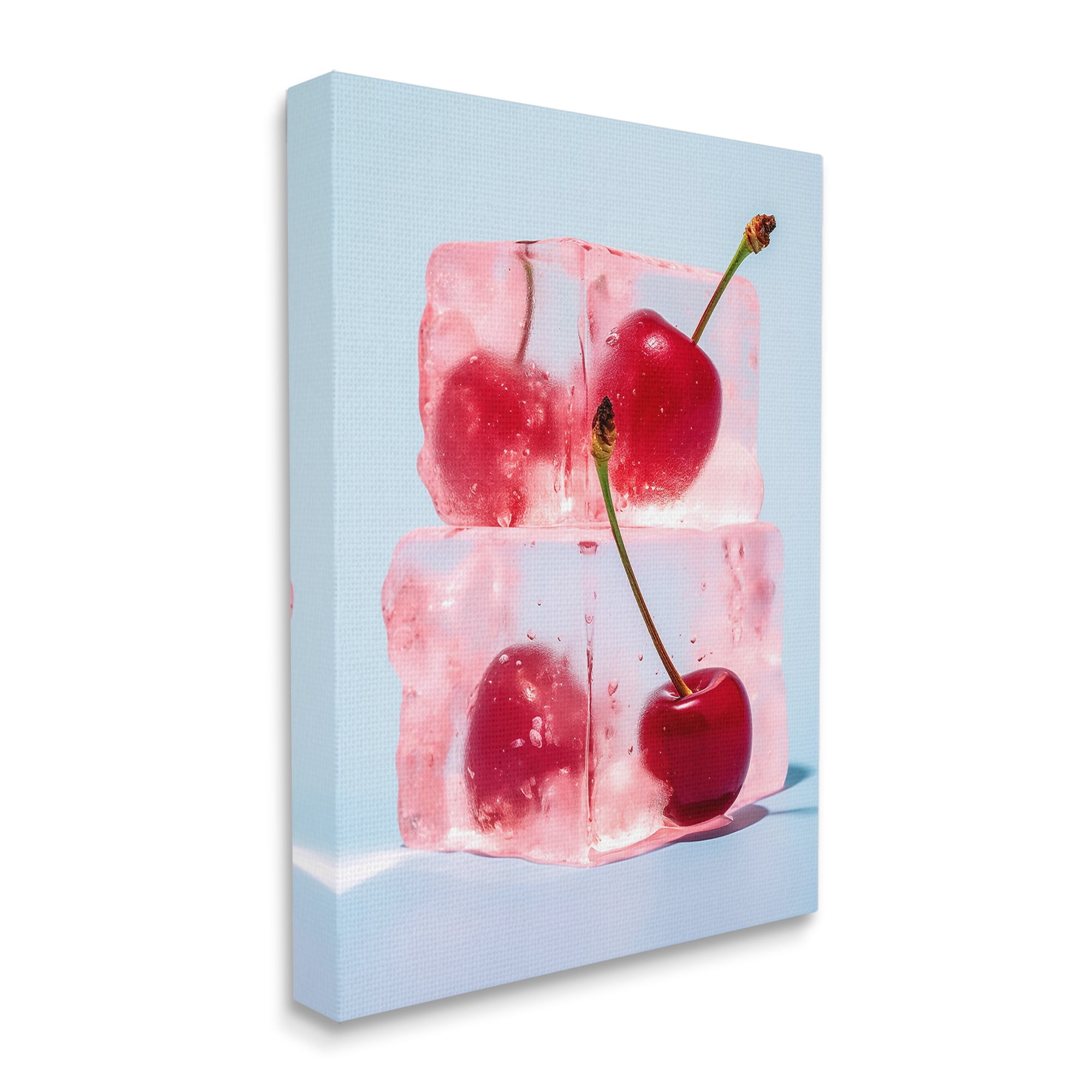Stupell Industries Cherry Ice Cubes Food & Beverage Painting Gallery Wrapped Canvas Art Print Wall Art, 30 x 40