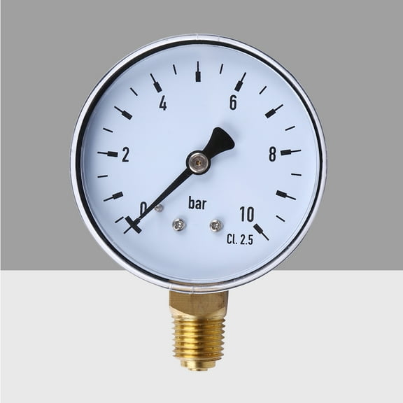 WHAMVOX 1/4" 0-10 Bar NPT Side Air Compressor Hydraulic Pressure Gauge