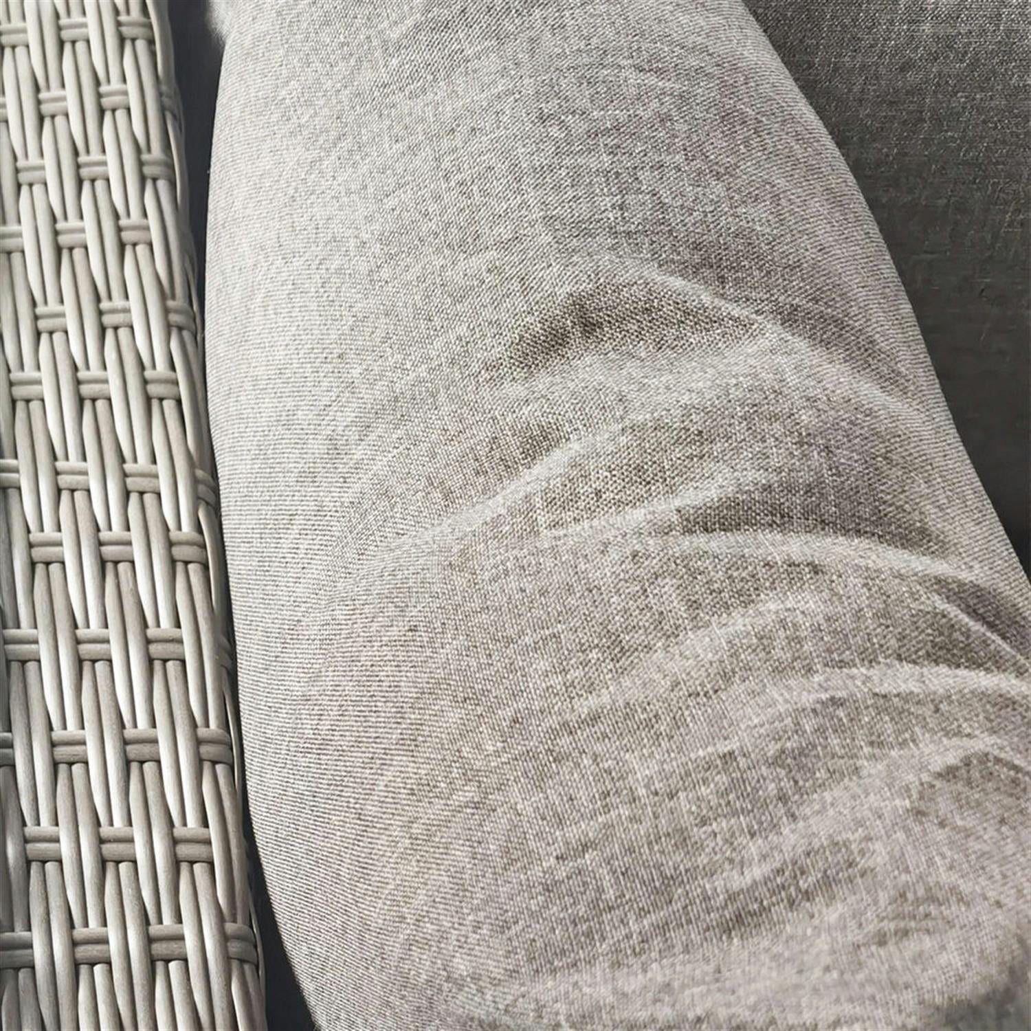 Demi Bonn Outdoor Wicker Loveseat, Patio Sofa with 2 Seats PE Rattan, 2 Throw Pillows Included, Comfortable Couch Set for Garden, Backyard, Gray