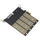 thumbnail image 3 of Adaptador PCIe a NVME B Key M2 M.2 4 Puertos NGFF SATA SSD 10 Gbps a PCI Express X1 Adaptador PCI-E M.2 Expansion Card Riser, 3 of 6