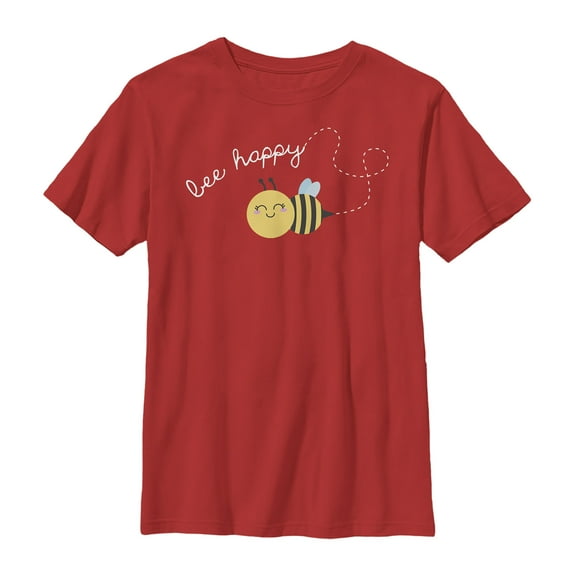 Boy's Lost Gods Bee Happy Trail Graphic Tee Red X Large