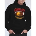 thumbnail image 4 of Kansas City EST 1960 Men's Hoodie - Cozy Fleece Sweatshirt with Helmet & Laces Print, Gray, Long Sleeve, Casual Winter Wear for KC Fans, Cold Weather Clothing, 4 of 9