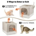 thumbnail image 4 of Enclosed Cat Litter Box, Large Covered Litter Box for Cats with Drawer Kitty Litter Pan Top Side Entry Cat Toilet with Lid Easy Clean Including Litter Scoop, 4 of 6
