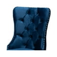thumbnail image 5 of Baxton Studio Honora Contemporary Glam and Luxe Navy Blue Velvet Fabric and Silver Metal 2-Piece Dining Chair Set, 5 of 7