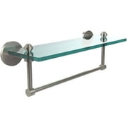 Southbeach Collection 16" Glass Vanity Shelf with Integrated Towel Bar (Build to Order)