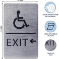 thumbnail image 3 of ADA CENTRAL SIGNS - 6"X9" Exit Left Sign with Arrow - ADA Compliant Tactile Graphics Grade 2 Braille Text Wall Signs - Emergency Rescue Safety Sign for School, Office, Business, Apartment, Restaurant, 3 of 7