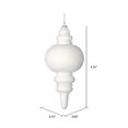 thumbnail image 3 of Vickerman M182411 10 Po. Ornement Finial Blanc Floqué 3 par Sac, 3 of 3