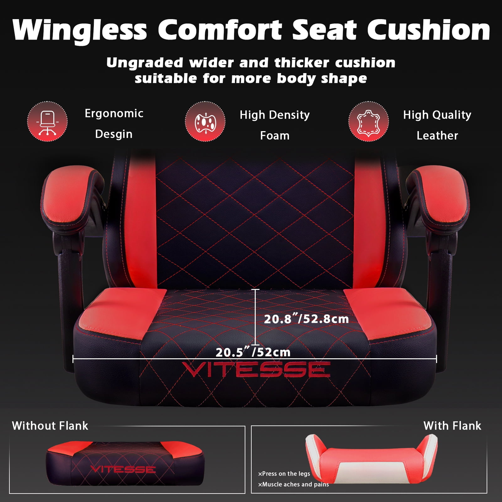 Waleaf Ergonomic Adult Gamer Chair, 330 lb Computer Chair, Racing Gaming Office Chair, Gamer Height Adjustable Swivel Chair with Lumbar Support and Headrest