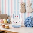 thumbnail image 6 of Woven Easter Basket, Easter Bunny Basket with Rabbit Ears, Easter Basket with Handle, Cute Bunny Easter Basket, Woven Empty Hunt Container for Gifts Stuffer Candy Toy Storage Party Supplies,7X7inch, 6 of 6