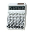 thumbnail image 2 of Solar Powered Calculator with Battery Backup Dual Power Supply Office Use Student Math Tool Portable Desktop Calculating Device, 2 of 5