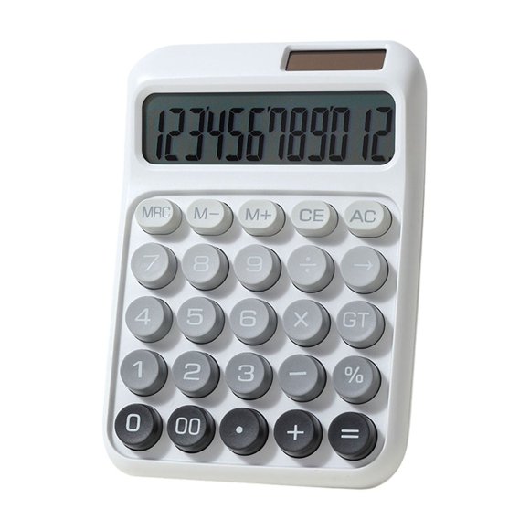 Ohufall Calculatrice à Énergie Solaire - Alimentation par Pile à 7 Cellules, Convient à l'Usage au Bureau et aux Exercices des Étudiants (Calculatrice Solaire)