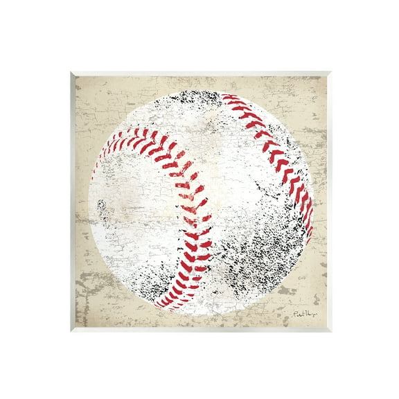 Stupell Industries Rustic Baseball Sports Sports Painting Unframed Art Print Wall Art, 12 x 12