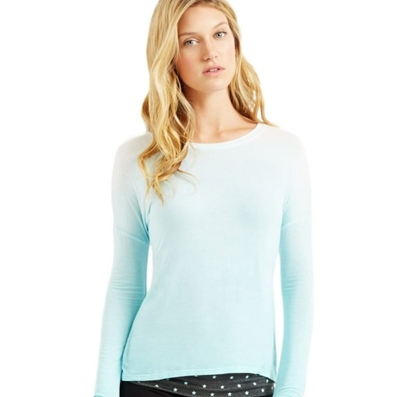 Aeropostale Womens Gradient Cut Out Back Graphic T-Shirt, Blue, Juniors, Small