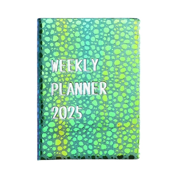 Denhf 1Pc Planner 2025-2026, Daily, Weekly & Monthly Planner, Academic Planner, Jan 2025 to Dec 2026, Aesthetic Planner Notebook for Home Office Classroom, 60 Sheets/120 Pages, 4.2" x 3.1", Green