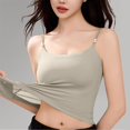 thumbnail image 2 of Dagugfen Tank Top with Built in Bra for Women Adjustable Spaghetti Straps Sleeveless Camisole Shirts, 2 of 3