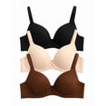 thumbnail image 2 of Paquete de 3 Brasieres Doble Push Up, Aumenta hasta dos tallas incluye 6 Colores Diferentes, 2 of 4